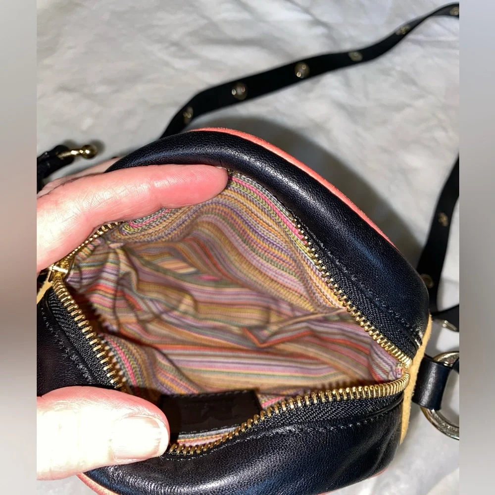 Missoni Black Calf Leather & Tan Suede Quilted Crossbody - Picture 5 of 8